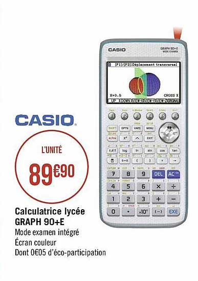Calculatrice Lycée Graph 90+e Casio