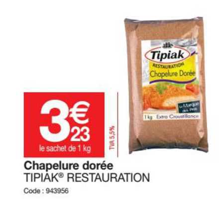 chapelure dorée tipiak restauration