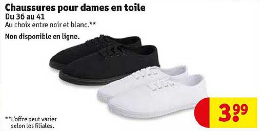 chaussures pour dames en toile