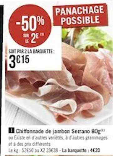 chiffonnade de jambon serrano 80g