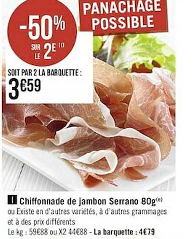 chiffonnade de jambon serrano 80g