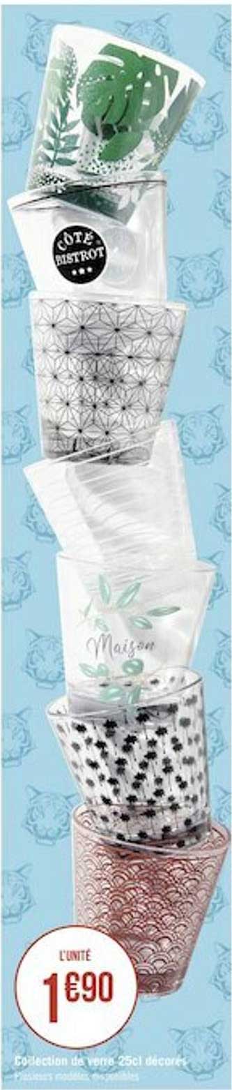 collection de verre 25 cl décorées