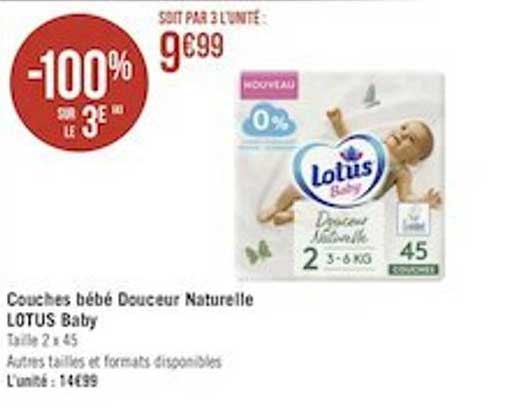 Couches Bébé Douceur Naturelle Lotus Baby