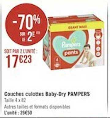 couches culottes baby-dry pampers