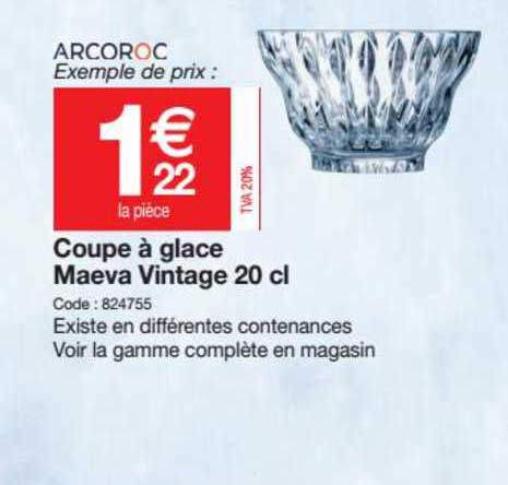 coupe à  glace maeva vintage 20 cl arcoroc