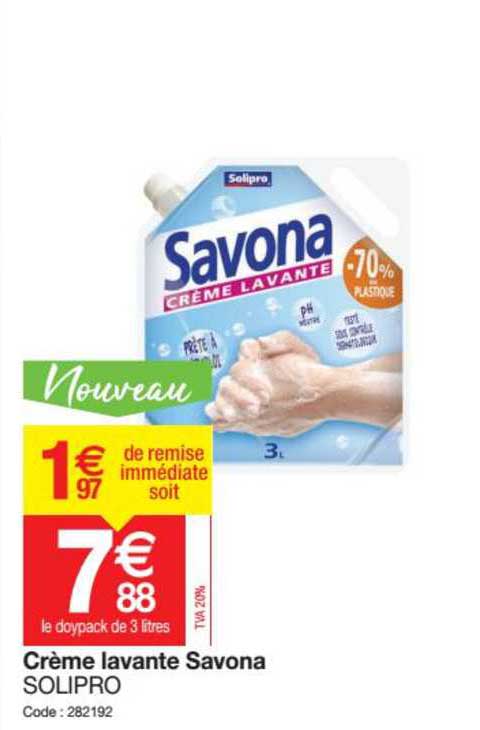 crème lavante savona solipro