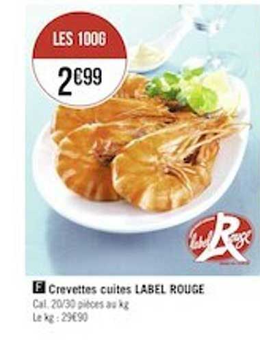 Crevettes Cuites Label Rouge