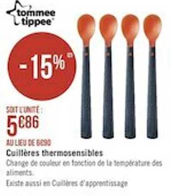 cuillères thermosensibles tommee tippee