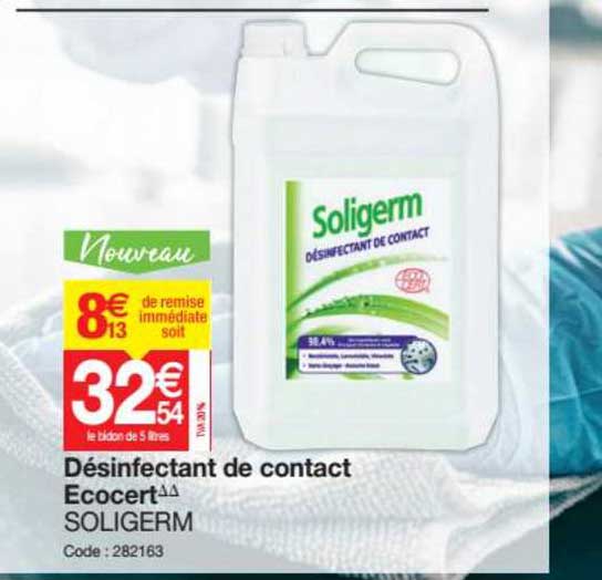Désinfectant De Contact Ecocert Soligerm