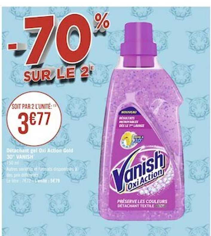 détachant gel oxi action gold 30 vanish