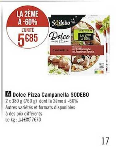 Dolce Pizza Campanella Sodebo