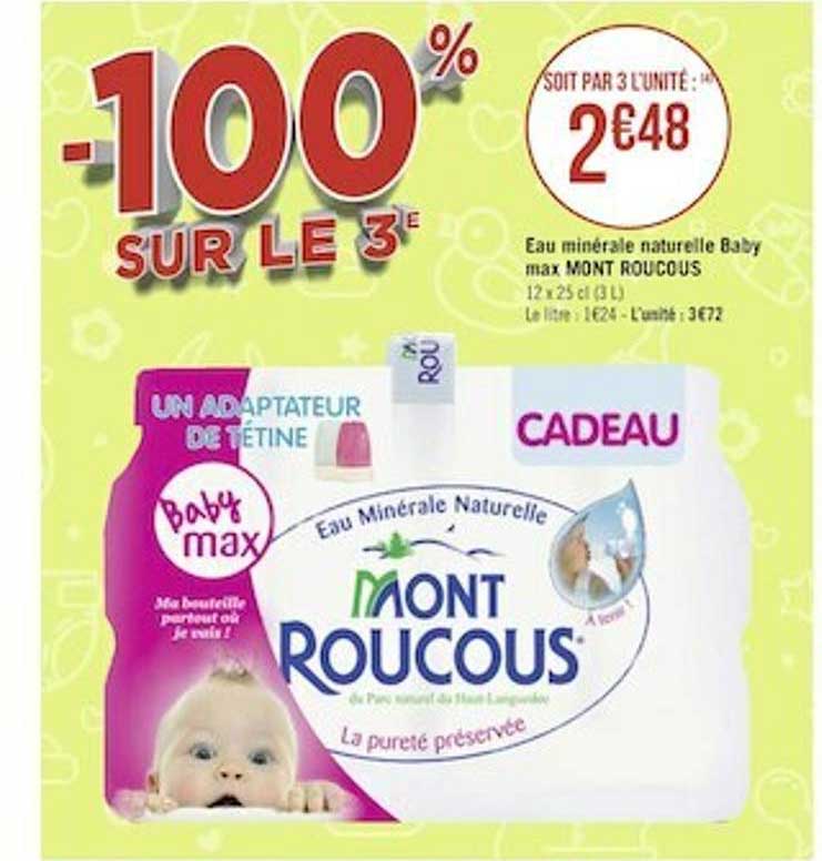 eau minéral naturelle baby max mont roucous