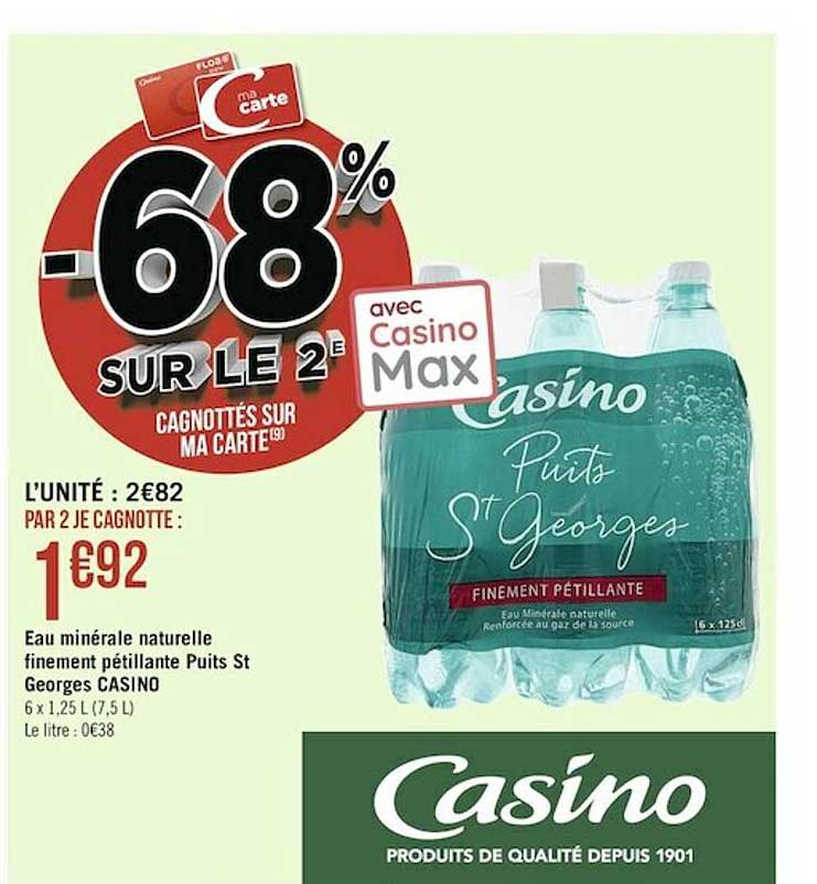 eau minérale naturelle finement pétillante puits st georges casino
