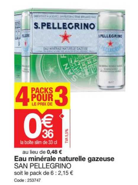 eau minérale naturelle gazeuse san pellegrino