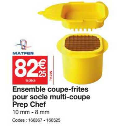 ensemble coupe-frites pour socle multi-coupe prep chef matfer