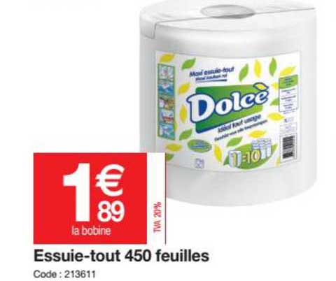 essuie-tout 450 feuilles