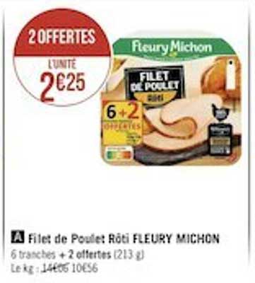 filet de poulet rôti fleury michon