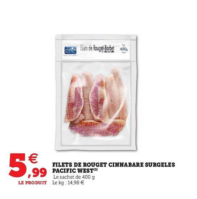 filet de rouget cinnabare surgelés pacific west