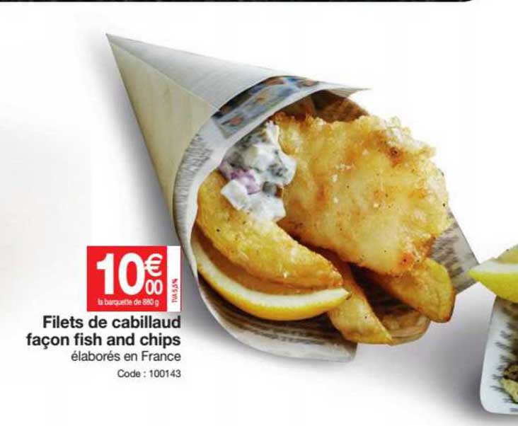 filets de cabillaud façon fish and chips
