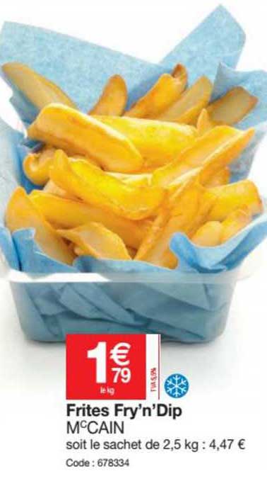frites fry'n'dip mc cain
