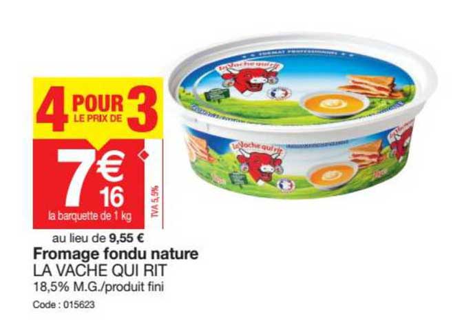 fromage fondu nature la vache qui rit
