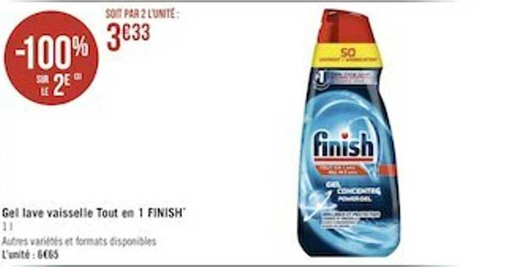 gel lave vaisselle tout en 1 finish