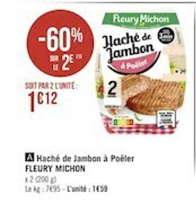 haché de jambon à poêler fleury michon