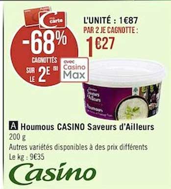 houmous casino saveurs d'ailleurs