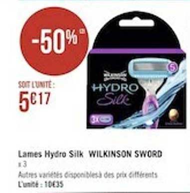 lames hydro silk wilkinson sword