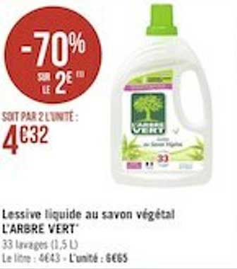 lessive liquide au savon végétal l'arbre vert