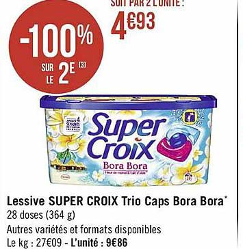 Lessive Super Croix Trio Caps Bora Bora