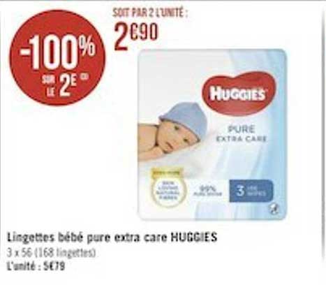 Lingettes Bébé Pure Extra Care Huggies