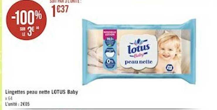 Lingettes Peau Nette Lotus Baby