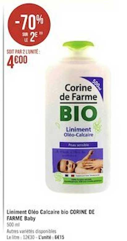 liniment oléo calcaire bio  corine de farme baby