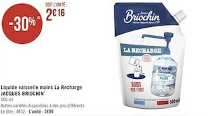 liquide vaisselle mains la recharge jacques briochin