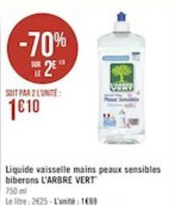 liquide vaisselle mains peaux sensibles biberons l'arbre vert