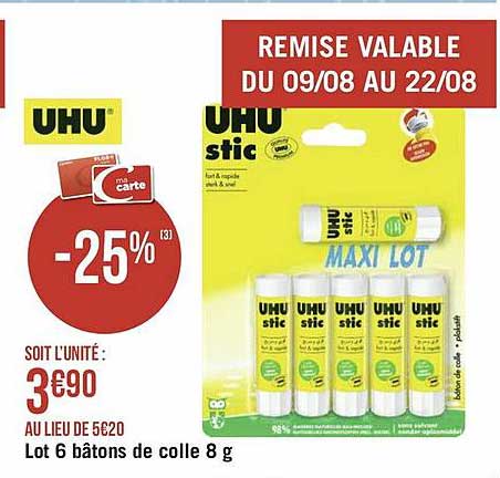 Lot 6 Bâtons De Colle 8 G Uhu