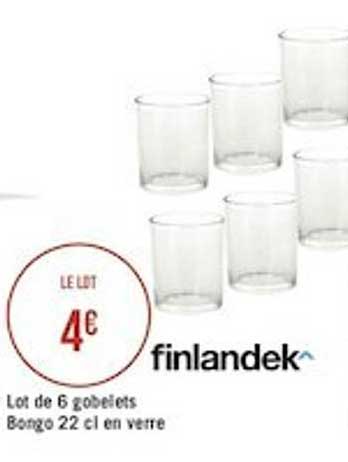 lot de 6 gobelets bongo 22 cl en verre finlandek^