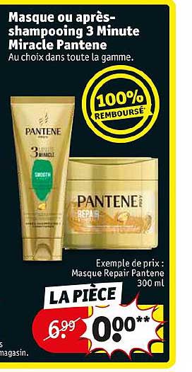 masque ou après-shampooing 3 minutes miracle pantène