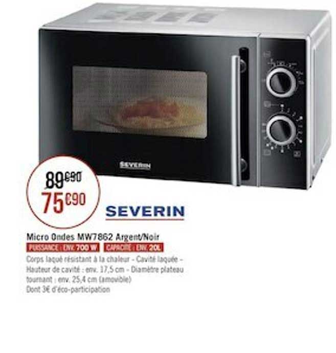 micro ondes mw7862 argent-noir severin