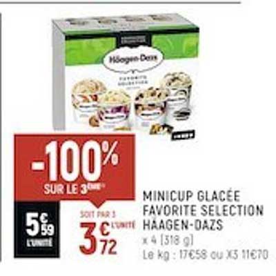 minicup glacée favorite sélection häagen-dazs