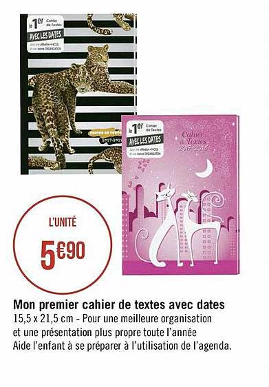 mon premier cahier de textes avec dates