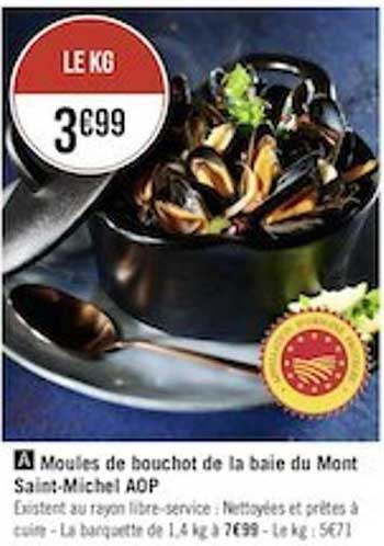 moules de bouchot de la baie du mont saint-michel aop