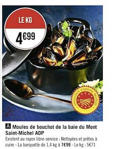 moules de bouchot de la baie du mont saint-michel aop