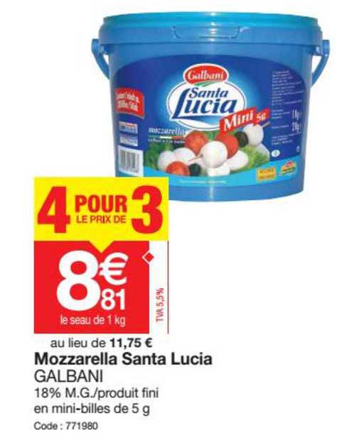 mozzarella santa lucia galbani