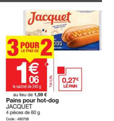 pains pour hot-dog jacquet