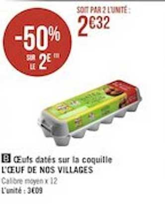 oeufs datés sur la coquille l'oeuf de nos villages