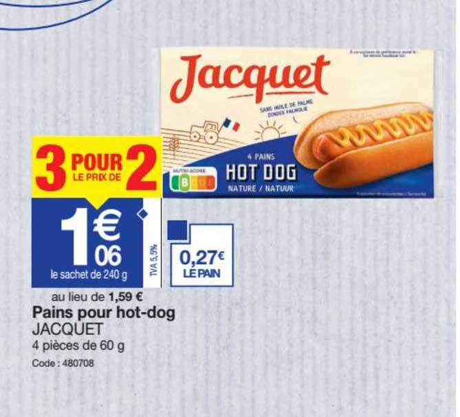 pains pour hot-dog jacquet