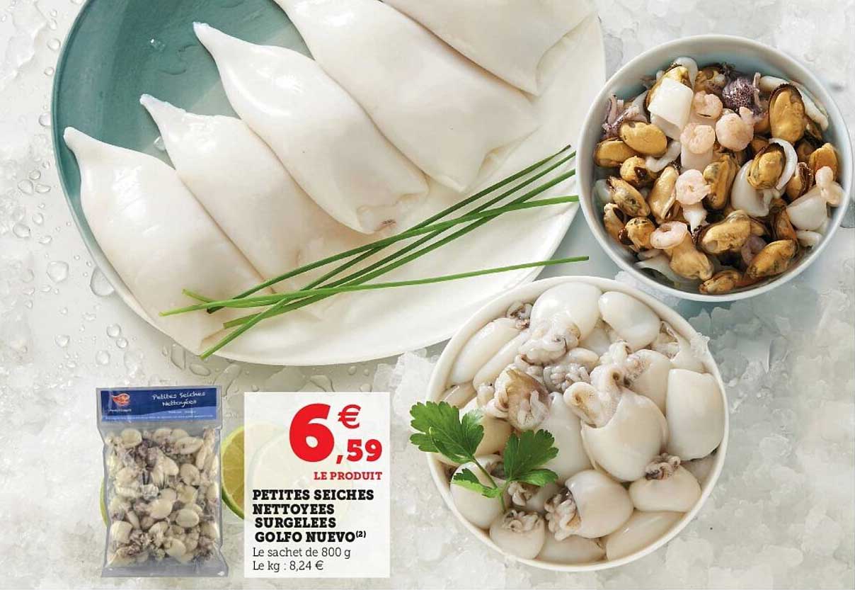 petites seiches nettoyées surgelées golfo nuevo
