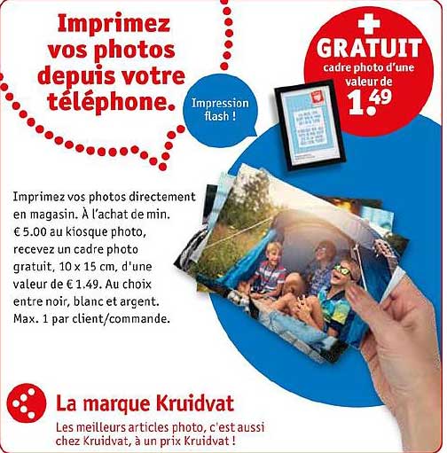 photos depuis votre téléphone + cadre photo gratuit